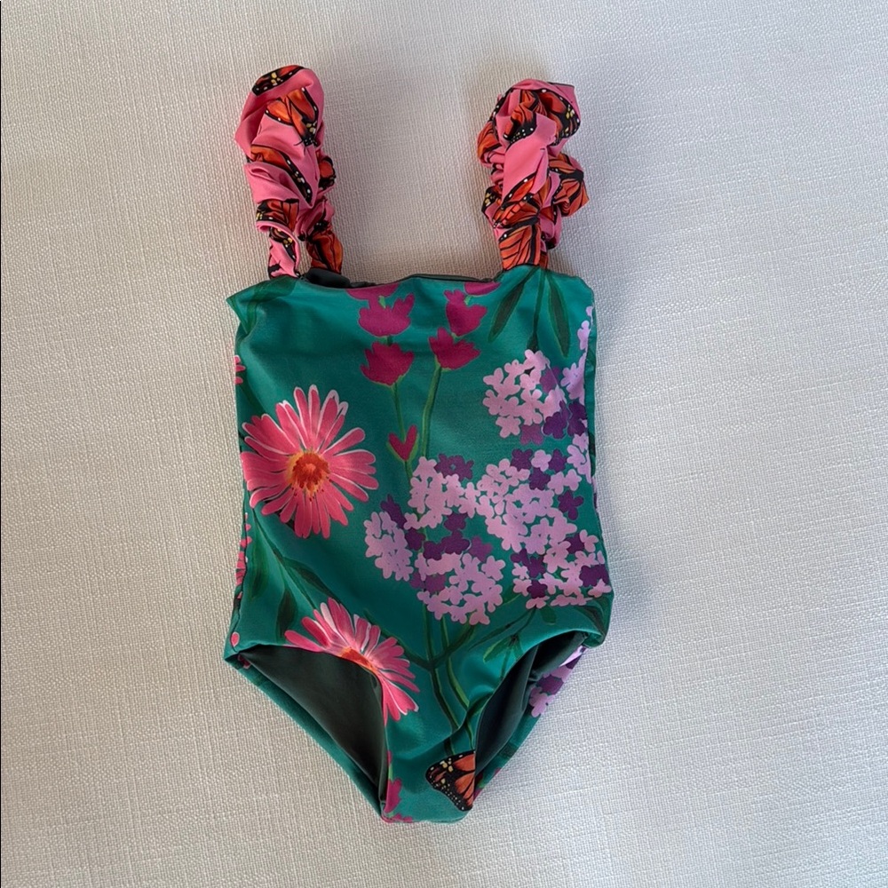 Pepita & Me Floral & Butterfly swimsuit 2T